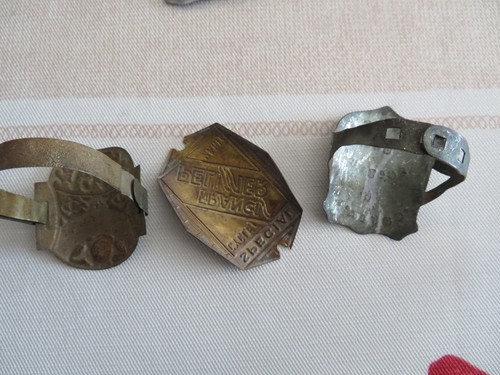 Lot plaques velo vintage - lot,