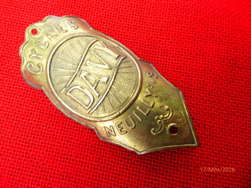 Ancienne plaque vélo - de,
