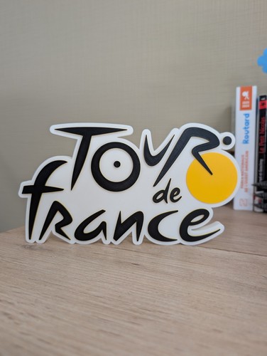 Plaque logo tour france 3d - plaque,